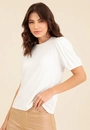 Blusa Mangacurta Bufante Em Malha Texturizada