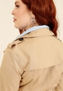 Trench Coat Curto Com Faixa E Botões
