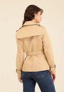 Trench Coat Curto Com Faixa E Botões