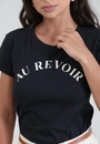 T-Shirt Em Meia Malha Manga Curta Au Revoir