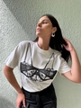 T-Shirt Meia Malha Manga Curta Lingerie