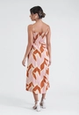 Vestido Midi Alça Viscose Com Estampa Natureza Terrosa
