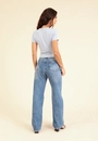 Calça Jeans Reta  Azul Escuro