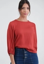 Blusa Em Viscose Twill Manga 7/8 Com Elástico