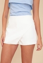 Short Saia Transpasse Frontal Em Alfaiataria