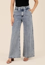 Calça Jeans Wide Leg Azul Claro