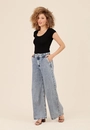 Calça Jeans Wide Leg Azul Claro