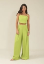 Calça Alfaiataria Pantalona Com Pregas
