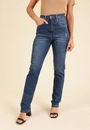 Calça Jeans Reta Com Elastano