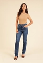 Calça Jeans Reta Com Elastano