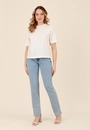 Calça Jeans Reta Com Elastano