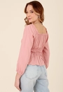Blusa Em Viscose Manga Longa Ombro A Ombro