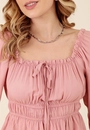 Blusa Em Viscose Manga Longa Ombro A Ombro