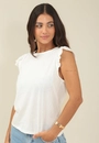 Blusa Em Meia Malha Com Babados Na Manga