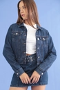 Saia Curta Jeans Com Cinto Duplo