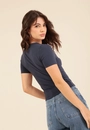 Blusa Em Cotton Manga Curta Alpha Phi