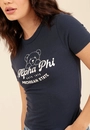 Blusa Em Cotton Manga Curta Alpha Phi
