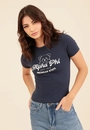 Blusa Em Cotton Manga Curta Alpha Phi