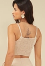 Blusa Cropped Em Algodão Com Linho Alça Lastex Costa