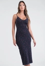 Vestido Midi Em Tule Estampa Liberty
