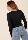 Blusa Em Poliamida Manga Longa Básica