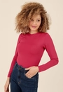 Blusa Em Poliamida Manga Longa Básica