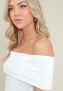 Blusa Em Malha Decote Ombro A Ombro