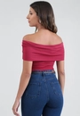 Blusa Em Malha Decote Ombro A Ombro