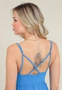 Vestido Curto Em Malha Texturizada Com Alça E Recorte