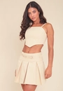Cropped Corset Em Alfaiataria Alça