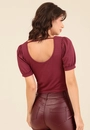 Blusa Malha Texturizada Manga Curta Decote V