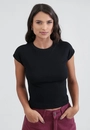 Blusa Básica Muscle Tee Em Malha Canelada