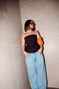 Blusa Balonê Com Decote Reto
