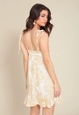 Vestido Curto Em Viscose Alça Laço Estampa Conchas