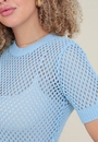 Blusa Tricô Vazado Manga Curta