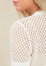 Blusa Tricô Vazado Manga Curta