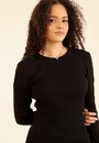 Blusa Tricô Manga Longa Com Trançado Na Manga
