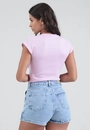 Shorts Saia Jeans Com Bolso Frontal