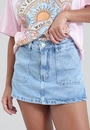 Shorts Saia Jeans Com Bolso Frontal