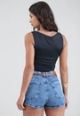 Shorts Jeans Curto Com Cinto