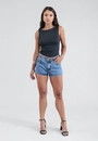 Shorts Jeans Curto Com Cinto