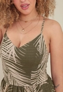Vestido Longo Em Viscose Com Com Alça Estampa Folhagem Lurex