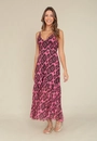 Vestido New Midi Em Tule Com Alça Estampa Étnica