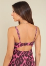 Vestido New Midi Em Tule Com Alça Estampa Étnica