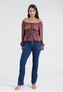 Calça Jeans Com Lycra E Botões