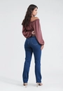 Calça Jeans Com Lycra E Botões