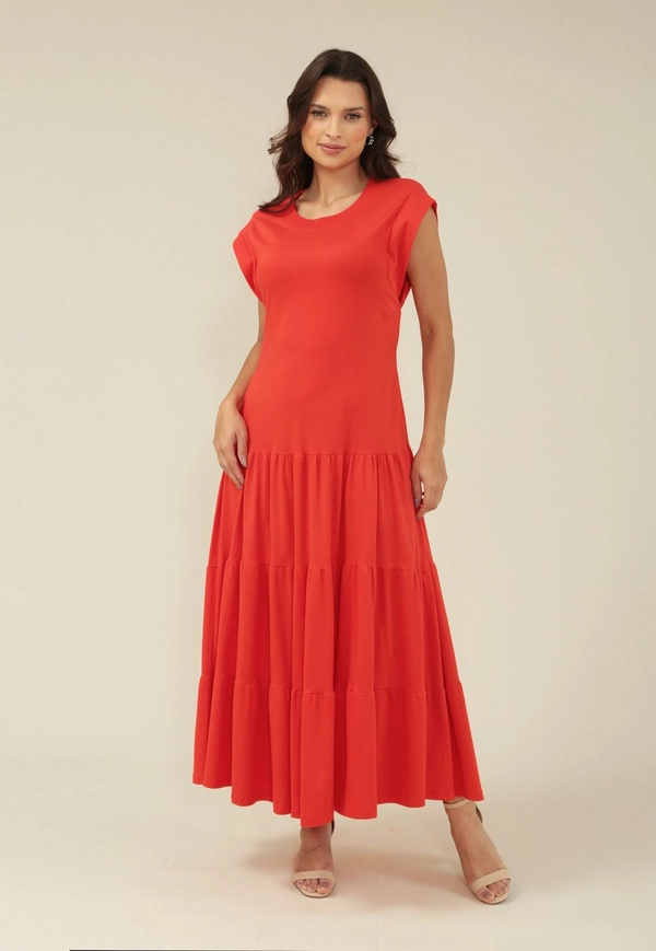 Vestido New Midi Em Meia Malha Com Bolso E Recortes
