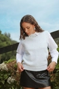Blusa Tricô Sem Manga Com Strass e Pérolas