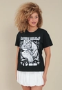 T-Shirt Em Meia Malha Com Tigre Glitter