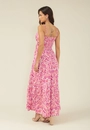 Vestido Longo Com Alça Em Viscose Estampada Étnico